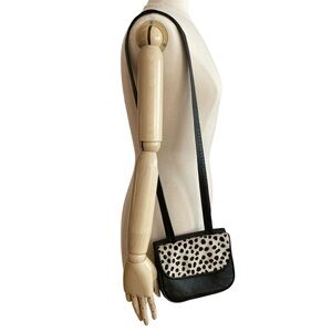 VIVA|BAGS OF CALIFORNIA | Pony Hair Leopard Print Leather Multi-Pocket Crossbody